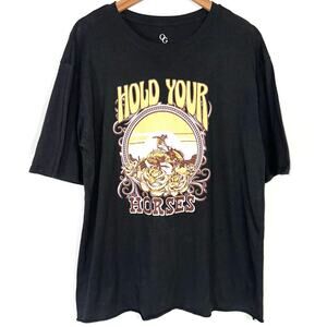 OG Organic Generation ‘Hold Your Horses’ Cowboy Short Sleeve T-Shirt Size XL